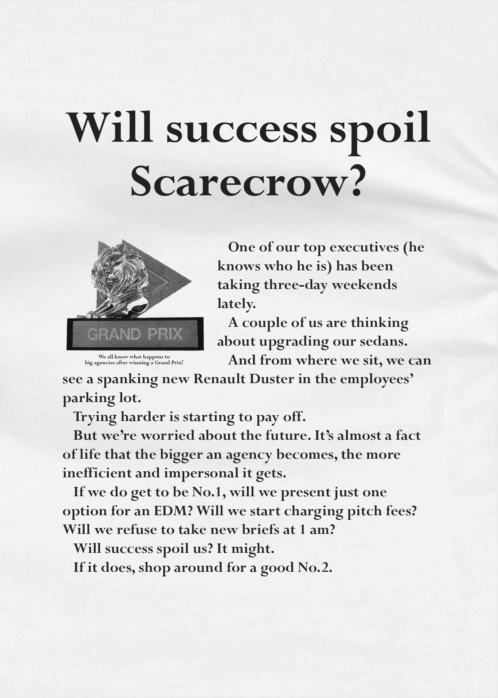 When you're only no 2 you try harder image