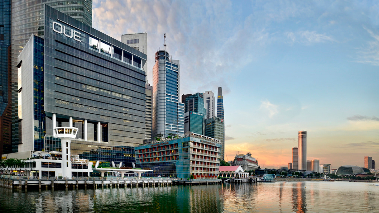 OUE owns Mandarin Orchard, a 36-storey upscale hotel in downtown Singapore