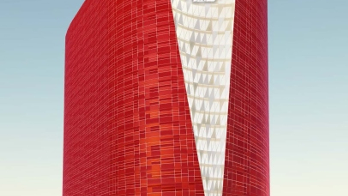 An artist's image of the Louis XIII hotel and casio, which is designed by New York architect Peter Marino.