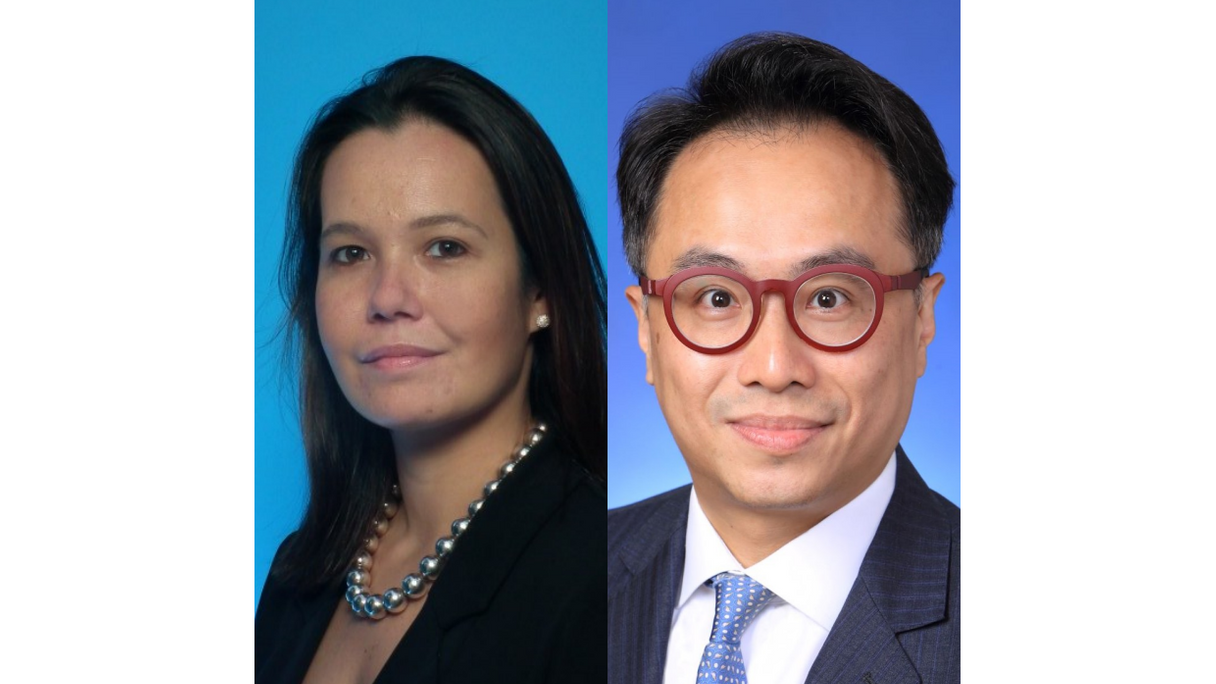 Charles Lam (right) and Caroline Chan (left)