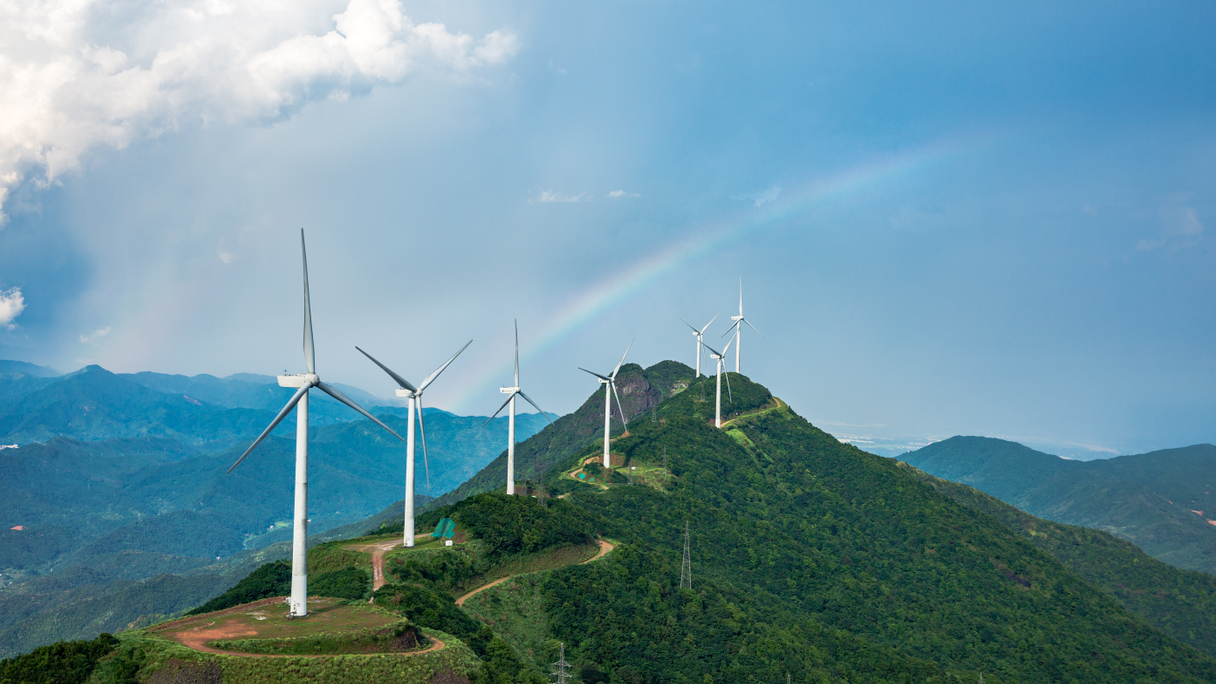 Heyuan Queyashan wind farm in Guangdong, China