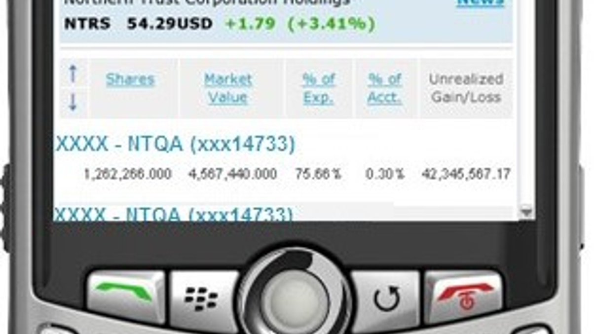 Northern Trust brings portfolio analysis to BlackBerries, iPhones