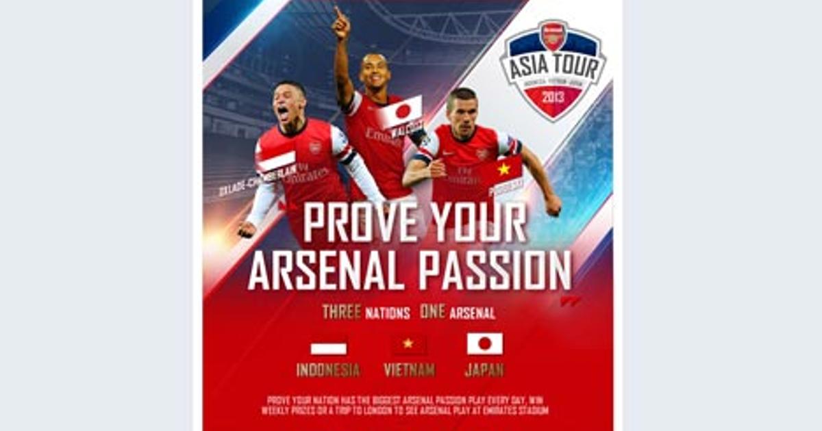 Arsenal Gears Up For Asia Tour With New Facebook App News Campaign Asia Arsenal Gears Up For Asia Tour With New Facebook App News Campaign Asia