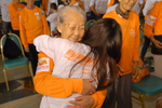 Hugging event communicates ...