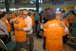 Hugging event communicates ...