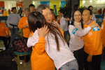 Hugging event communicates ...