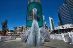 Beautiful swan conveys an ...