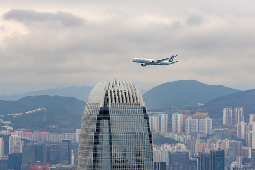 Cathay flies over Hong Kong's former airport for nostalgic stunt