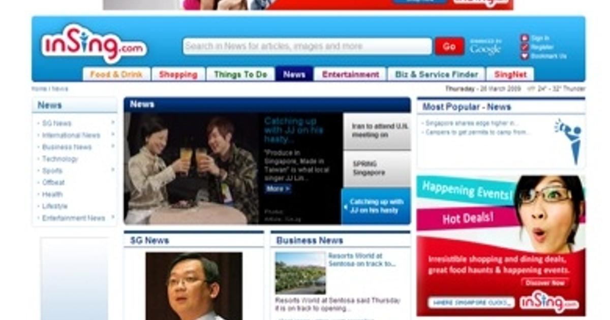 Insing Tab InSing.com hits a million unique visitors | News | Campaign Asia