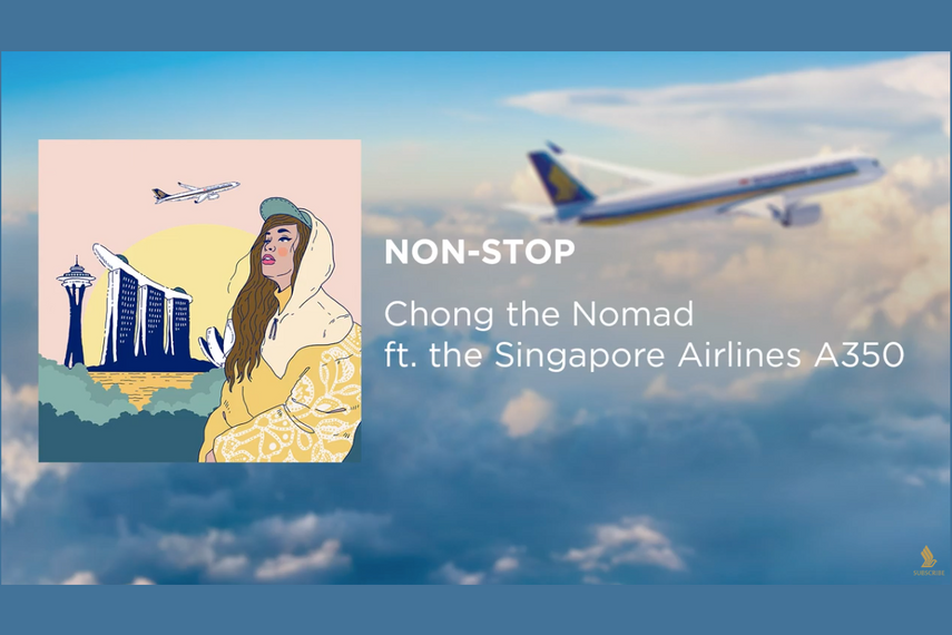 In work from TBWA Singapore, the musical artist creates an original track from sounds recorded aboard the aircraft that will fly SIA's new Singapore to Seattle route.