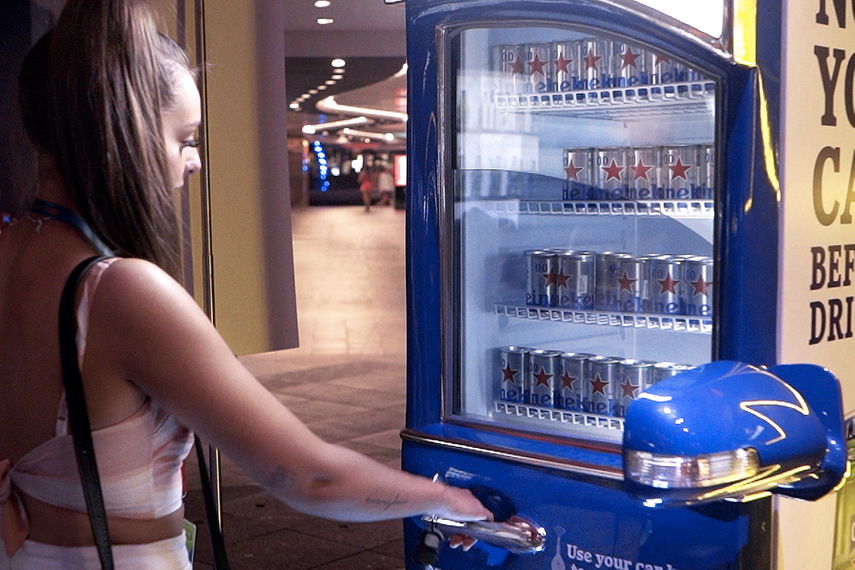 The idea was to surprise drivers when they least expected to be offered a beer
