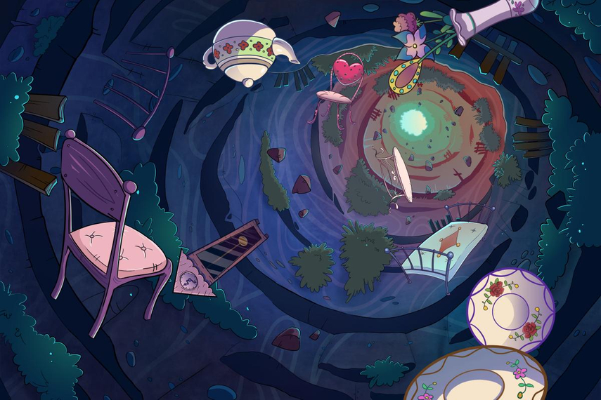 Alice In Wonderland Down The Rabbit Hole