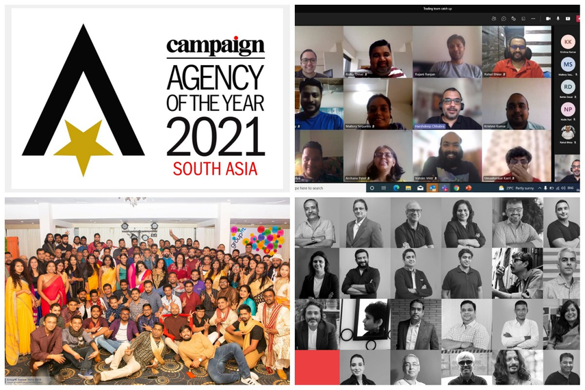 Top right: Mindshare India; Bottom, L-R: Mindshare Pakistan, Ogilvy India