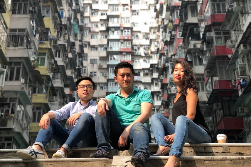 We Are Social's Hong Kong team, with Donald Wong in middle