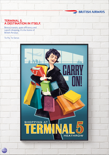 British Airways vintage look campaign touts Heathrow Terminal 5