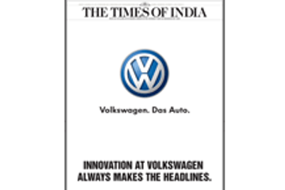 The Times of India creates print roadblock for Volkswagen brands