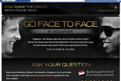 Johnnie Walker rolls out 'Face-to-face' installment of Formula 1 campaign