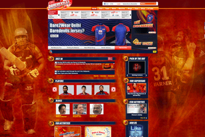 Delhi Daredevils launch new website, smartphone app