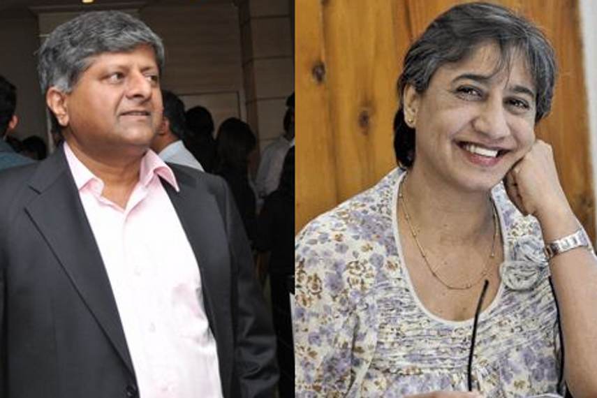 Shashi Sinha (L) and Lynn de Souza (R)