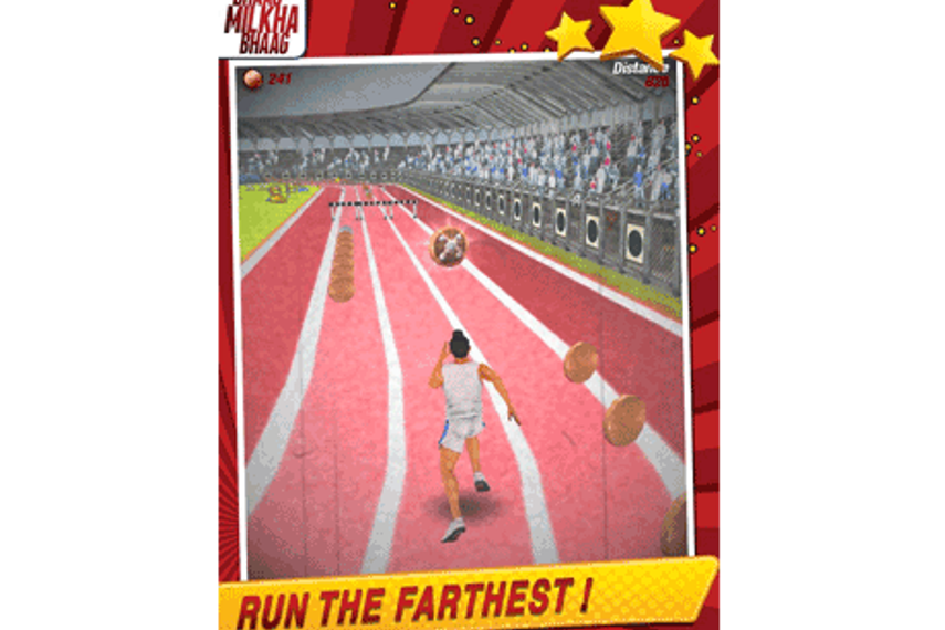 Screengrab from Bhaag Milkha Bhaag mobile game