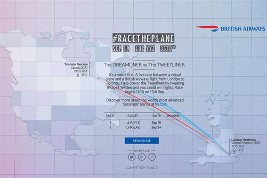 BA prepares for Dreamliner take-off with #RaceThePlane competition