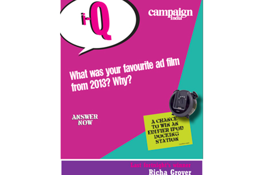 What was your favourite ad film from 2013? Why?