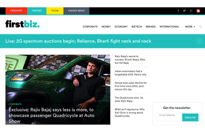 Firstpost launches business news site Firstbiz