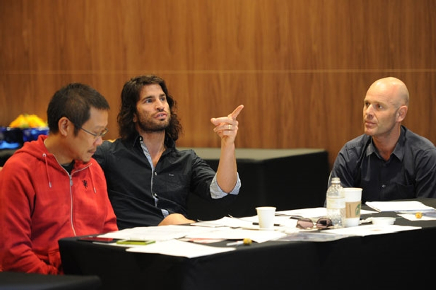 The author (center) with other members of the Young Spikes Integrated jury