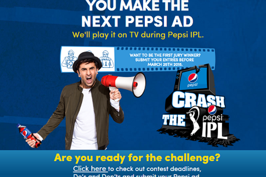 Pepsi asks consumers to 'Crash the IPL'