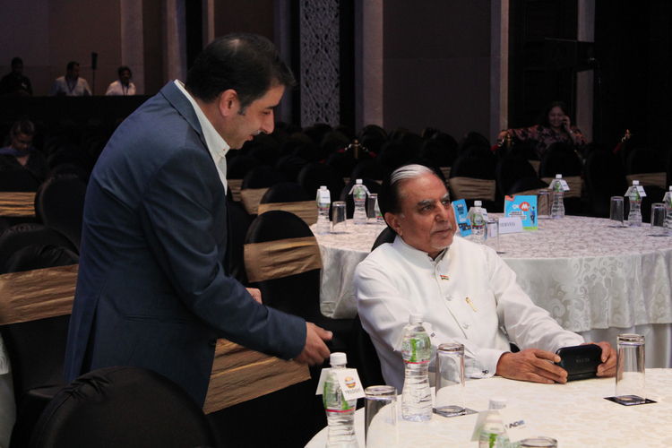 Images from IAA Conversations featuring Dr Subhash Chandra and Shankkar Aiyar