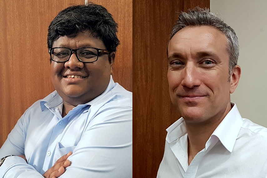 Saurabh Sahu (L) and Nils Michaelis