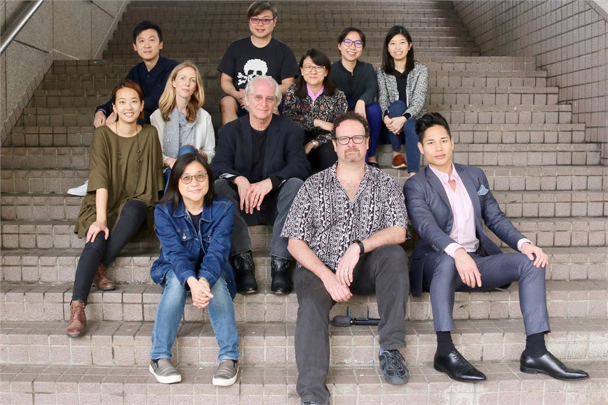 Mark Erder (centre) with APV staff.