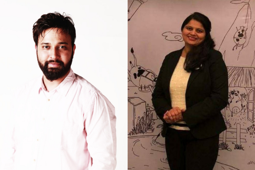 From left: Tushar Nerkar and Pournima Surve