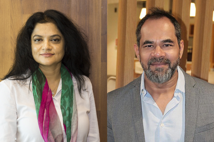 Raji Ramaswamy (left) and Joy Chauhan