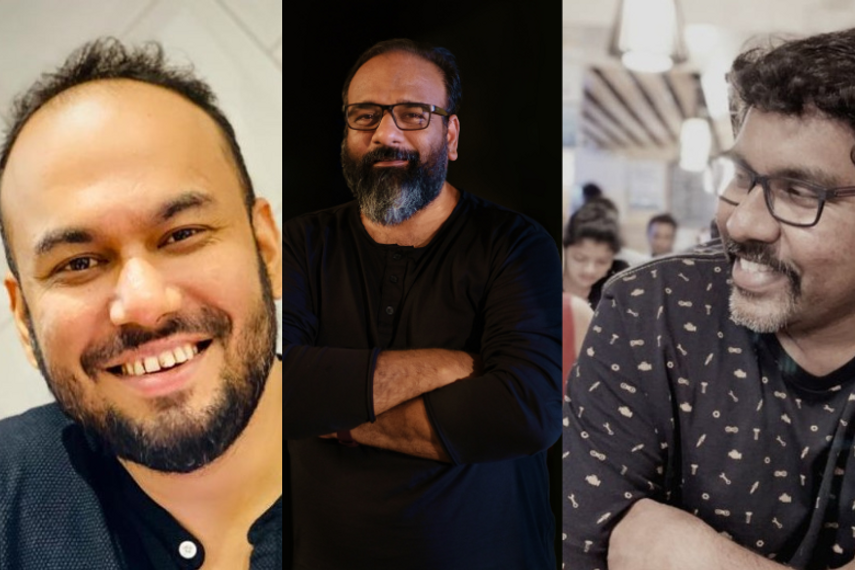 From left:Saptarshi Banik, Sunil Gangras and Anish Varghese
