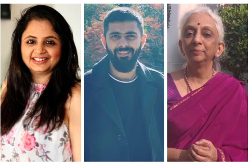 From left: Ekta Relan, Ketan Rambhia and Mythili Chandrasekar