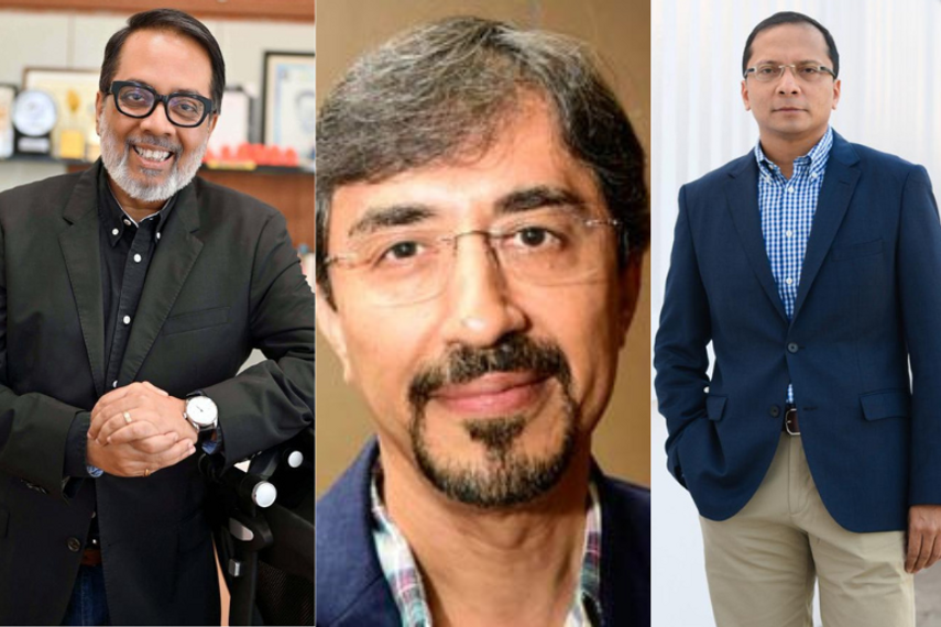 From left: Partha Sinha,Ajay Kakar and Rana Barua
