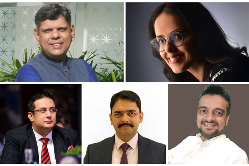 Clockwise from top left: Shivakumar, Smriti Mehra, Sangani, Singh and Bakshi