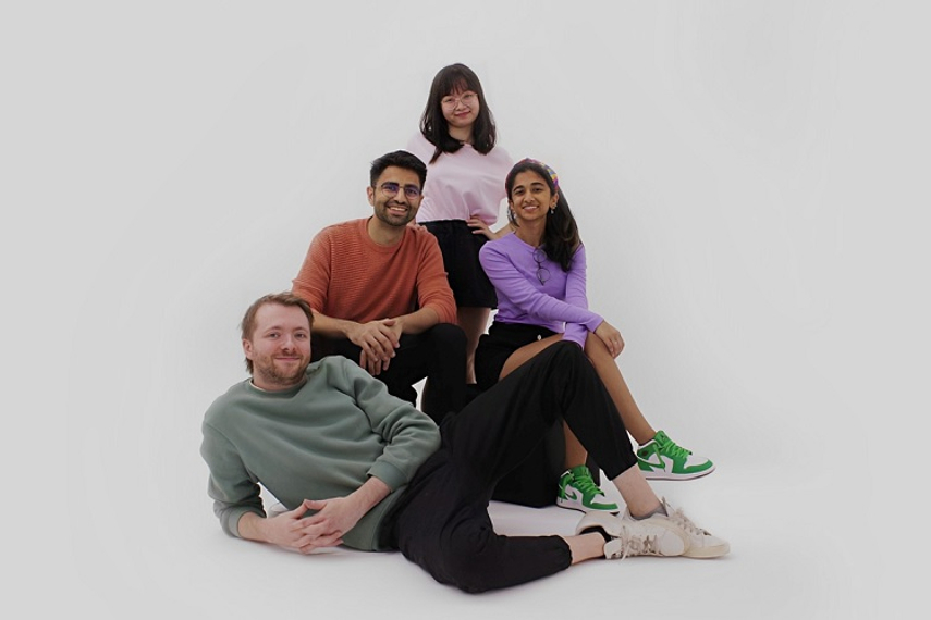 From bottom: Jack Rogers, Chirag Khushalani (Orange top), Teena Mathew (Purple top) and Tobbi Vu