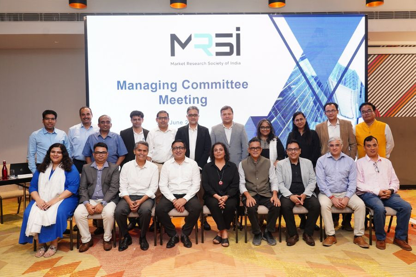 The new management committee of Market Research Society of India.
