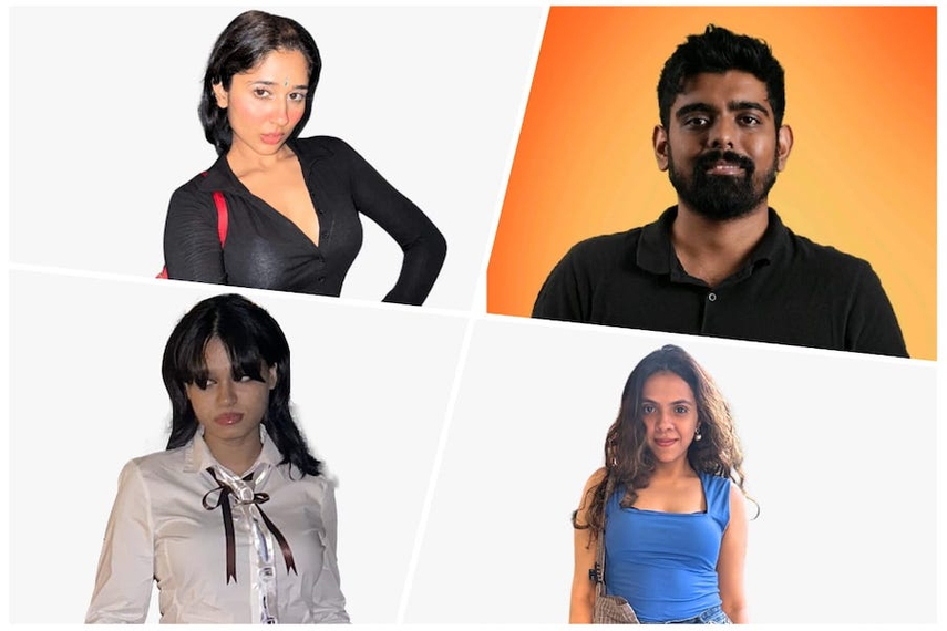 Founders of Extra and Django (clockwise from top left): Priyal Kashyap (Extra), Shivang Shah (Django), Kajol Somaya (Extra), and Niloni Pomal (Extra)