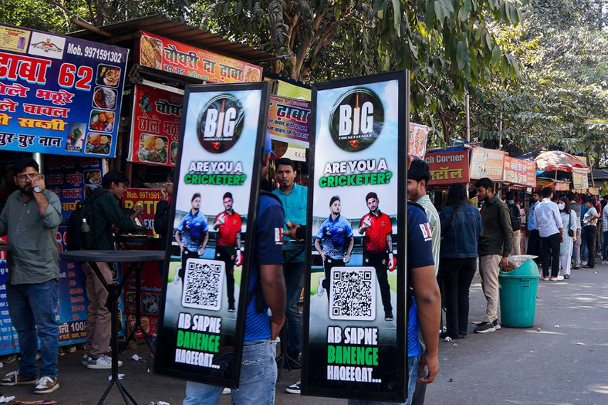 Big Cricket League runs human billboard campaign.