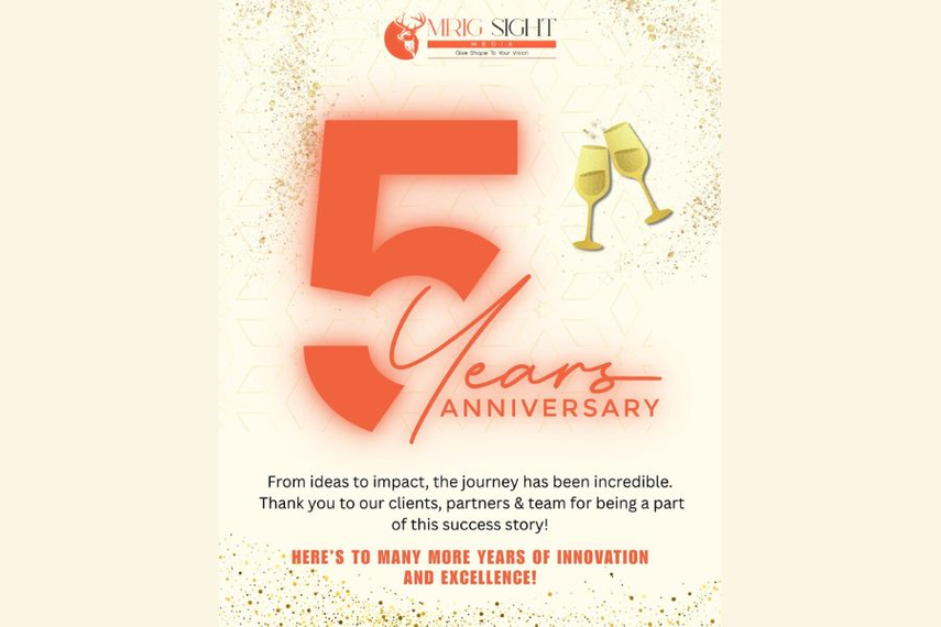 Mrig Sight Media celebrates 5th anniversary with free PR for 100 startups.