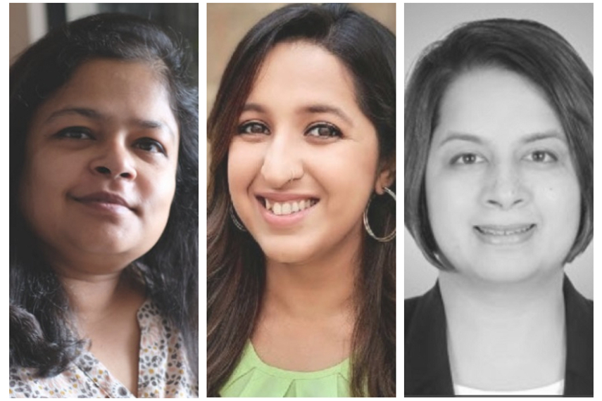 From left: Anupama Ramaswamy, Manasi Damle and Shaziya Khan