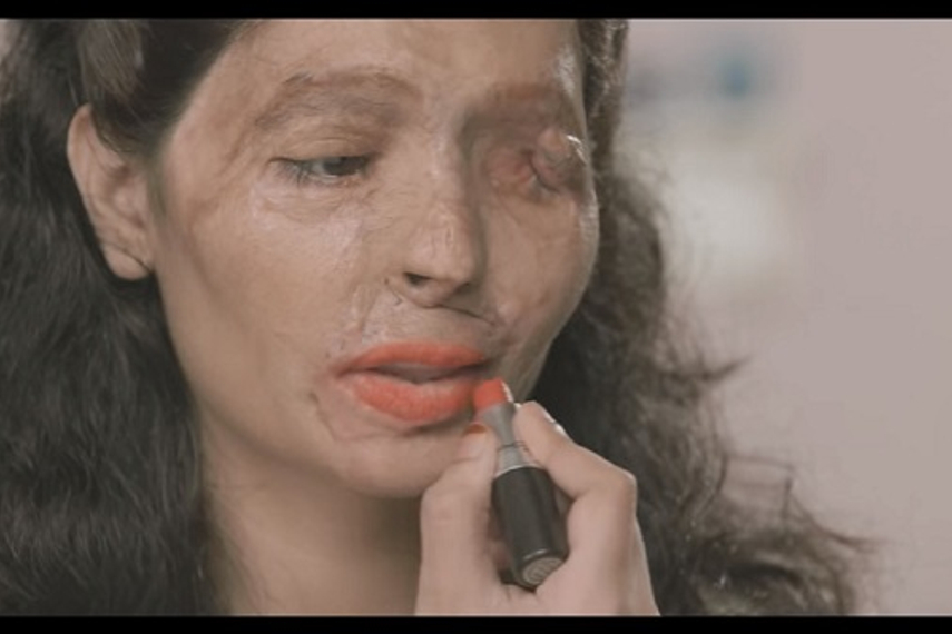 #EndAcidSale: A screen grab from one of the 'Beauty Tips by Reshma' films for Make Love Not Scars