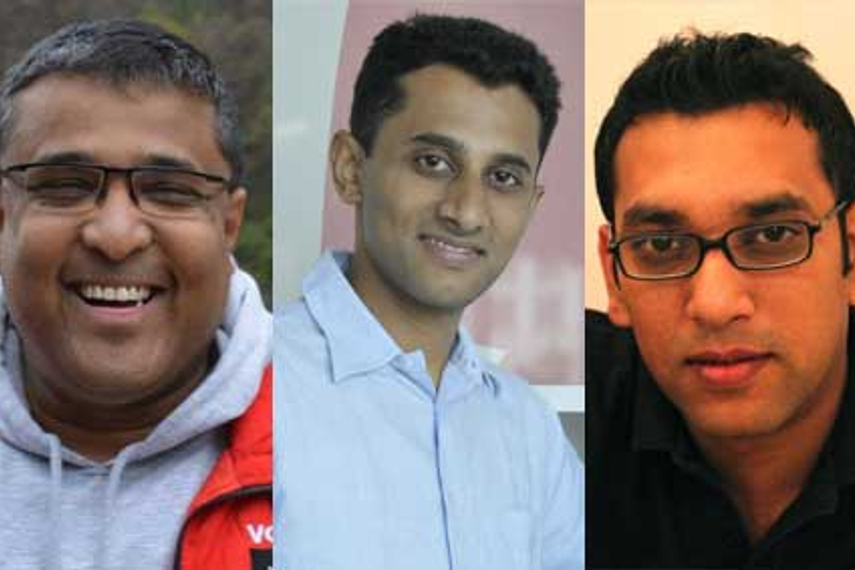 From left: Gour Gupta, Aditya Kanthy, Vineet Gupta