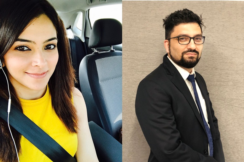 (L-R) Kamya Elawadhi and Daleep Manhas