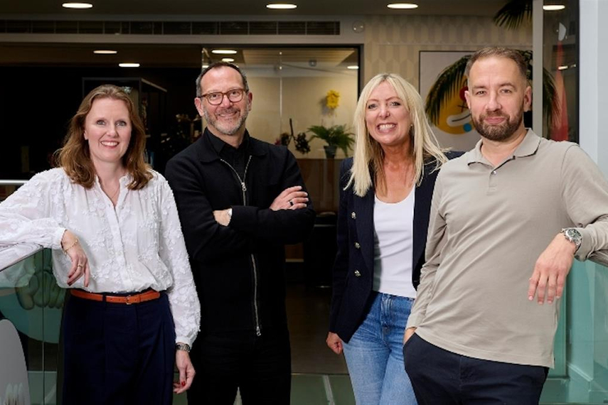 (L-R) Rachel Knight, M+C Saatchi global boss Zaid Al-Qassab, Steph Harries and Robin Clarke. (Photo credit: M+C Saatchi Group, used with permission)