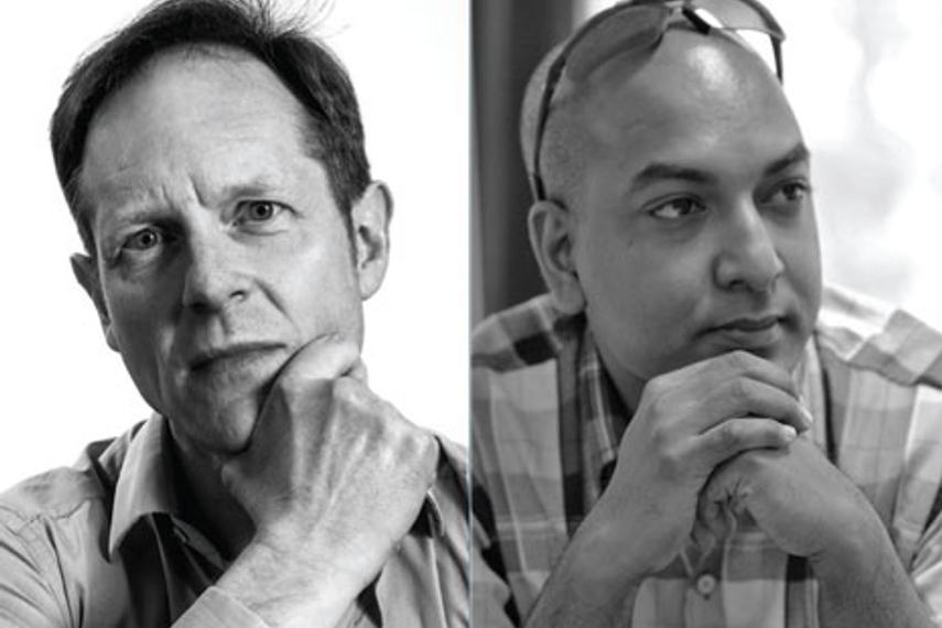 Adrian Barrick (left) and Gokul Krishnamoorthy