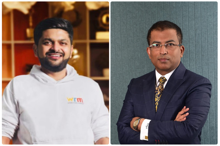 Shrenik Gandhi, co-founder and CEO, White Rivers Media (L) and Raja Debnath, chairperson, co-founder and CEO, Veefin Group (R)
